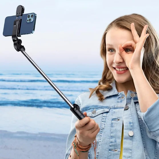 Mini Tripé 360º Bluetooth - SelfieStick™ 3em1  + Brinde Exclusivo