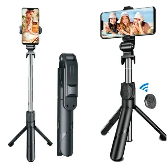 Mini Tripé 360º Bluetooth - SelfieStick™ 3em1  + Brinde Exclusivo
