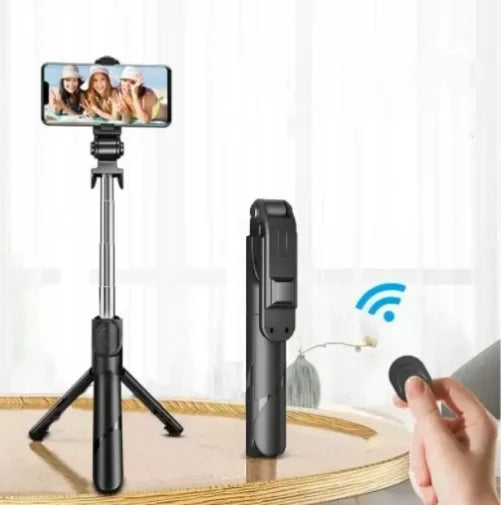 Mini Tripé 360º Bluetooth - SelfieStick™ 3em1  + Brinde Exclusivo
