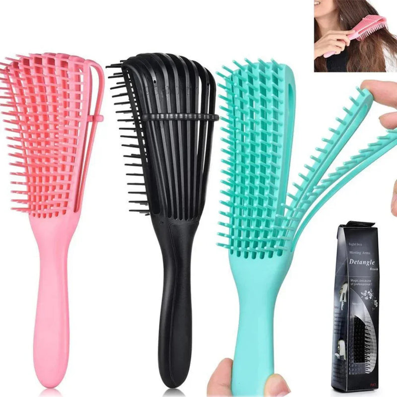 Escova de Cabelo 8 Garras - CachosHair Octopus™ + Brinde Exclusivo