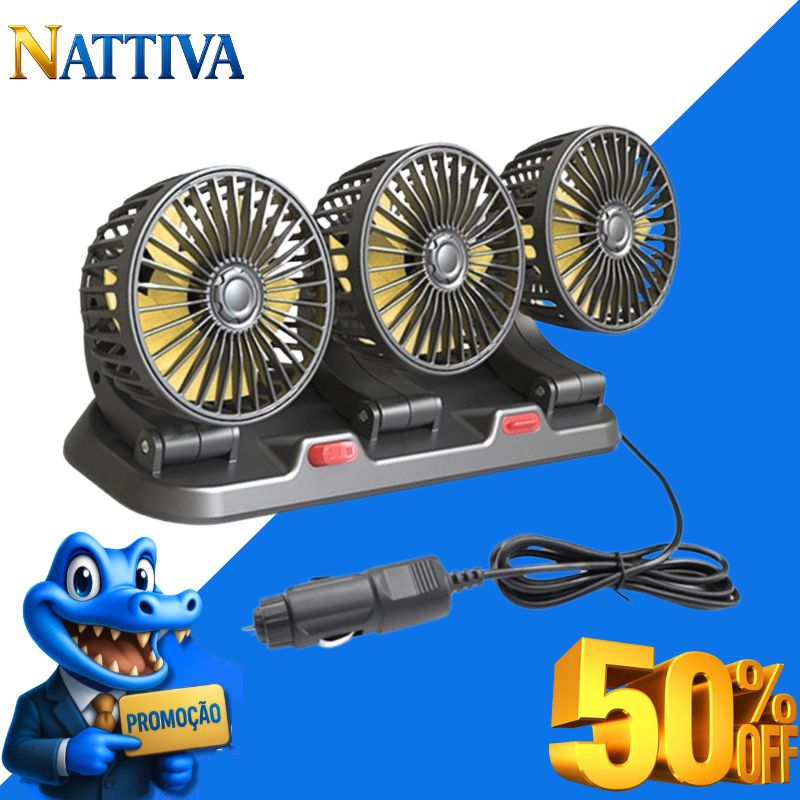 Ventilador de carro 360° ajustável - InfinityAir™  + Brinde Exclusivo