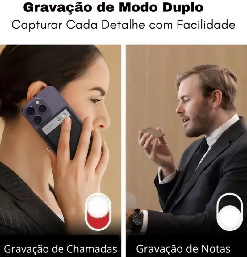 PLAUD NOTE Original - Gravador de voz com IA e GPT-4o + Case magnética