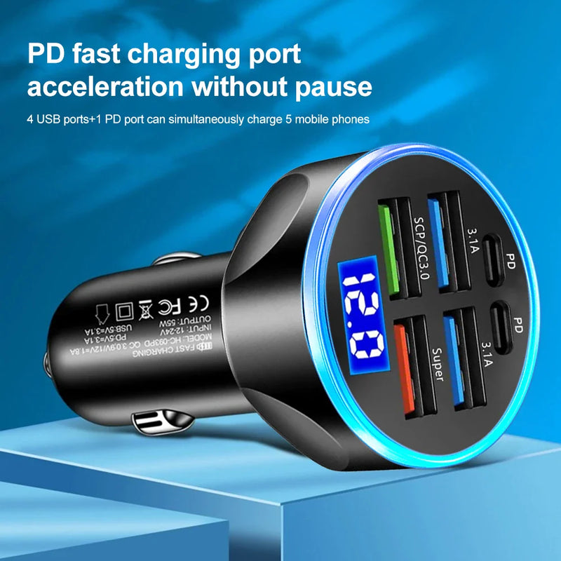 Carregador Adaptável para Carros [6 em 1] + Brinde Exclusivo
