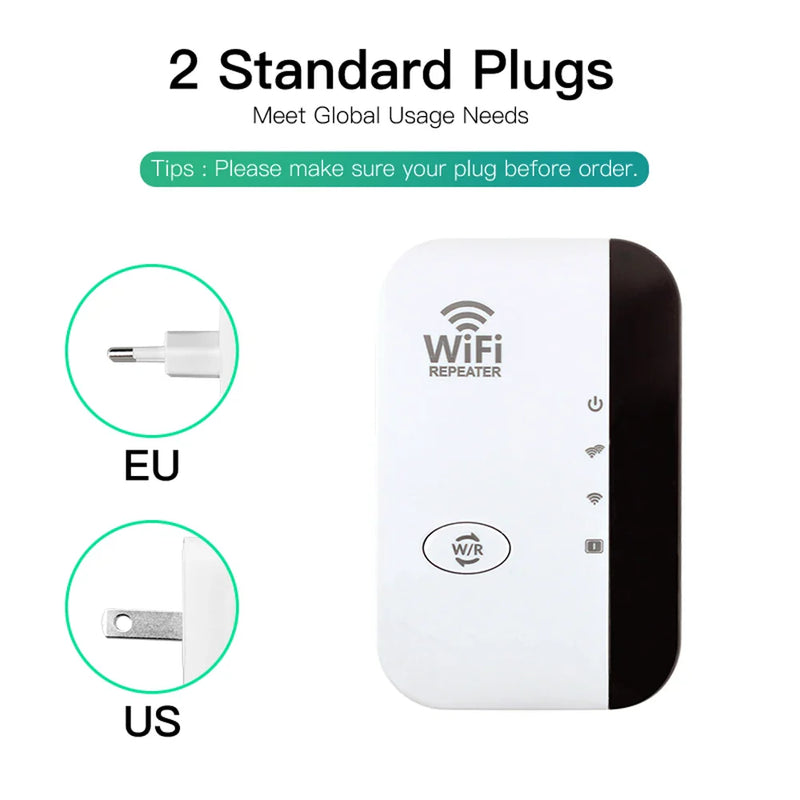 Repetidor Wi-Fi Sem Fio de 300 Mbps - SignalUltra™ + Brinde Exclusivo