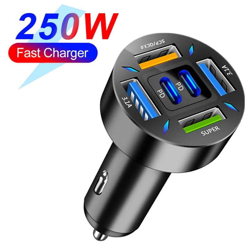 Carregador Adaptável para Carros [6 em 1] + Brinde Exclusivo