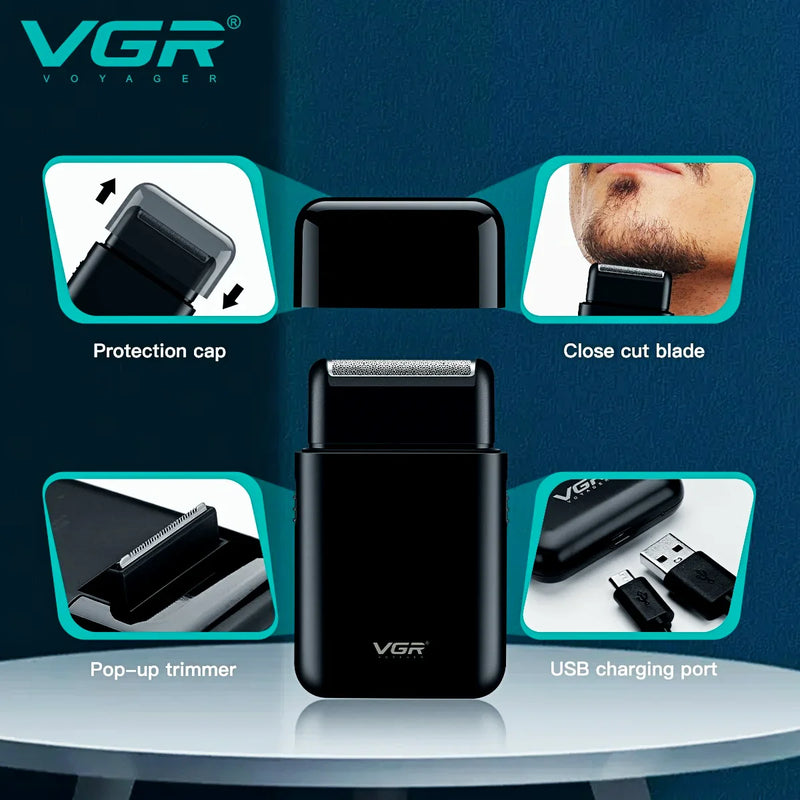 Barbeador Elétrico - VGR™ + Brinde Exclusivo