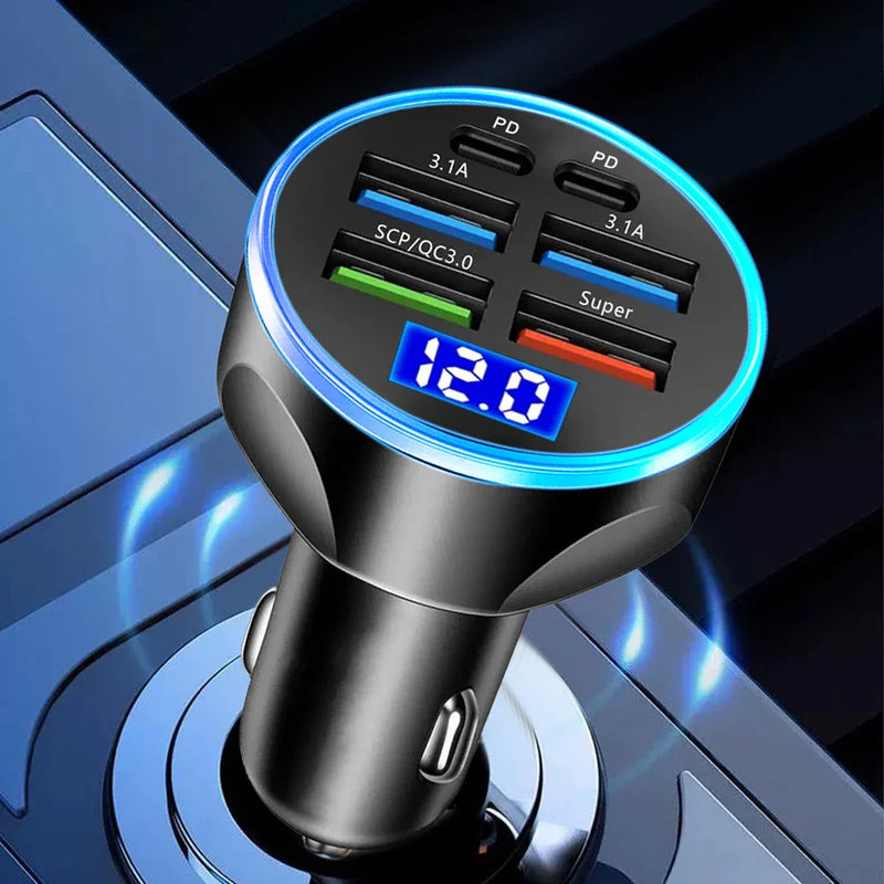 Carregador Adaptável para Carros [6 em 1] + Brinde Exclusivo