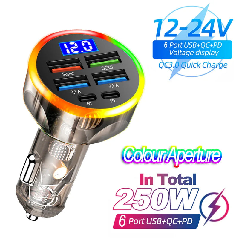 Carregador Adaptável para Carros [6 em 1] + Brinde Exclusivo
