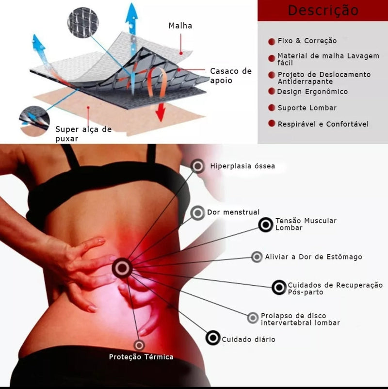 Cinta Magnética Anti Cólica - BodyFlex™ + Brinde Exclusivo